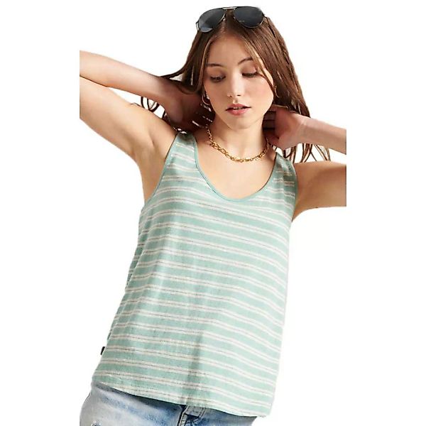 Superdry Orange Label Classic Ärmelloses T-shirt XL Sage Marl Stripe günstig online kaufen