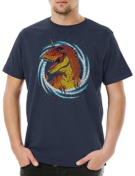 Urban Backwoods Print-Shirt Urban Backwoods Unicorn Rex Herren T-Shirt Navy günstig online kaufen