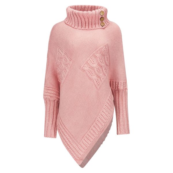 Mississhop Strickponcho Poncho Strick Sweatshirt Pullover günstig online kaufen