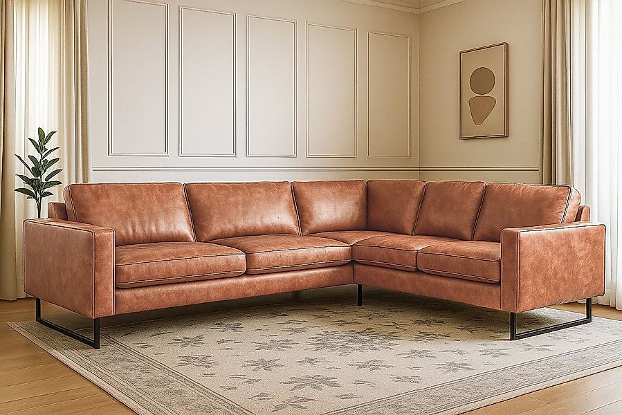 Home affaire Ecksofa Pinto, XXL, 250/290 cm, langer Schenkel, Ottomane, Cor günstig online kaufen