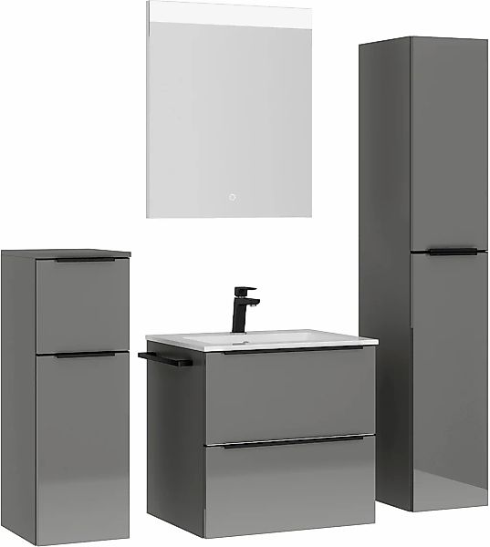 nobilia Badmöbel-Set "Levere" vormontiert, mit Soft-Close, 4 Stk. tlg. günstig online kaufen