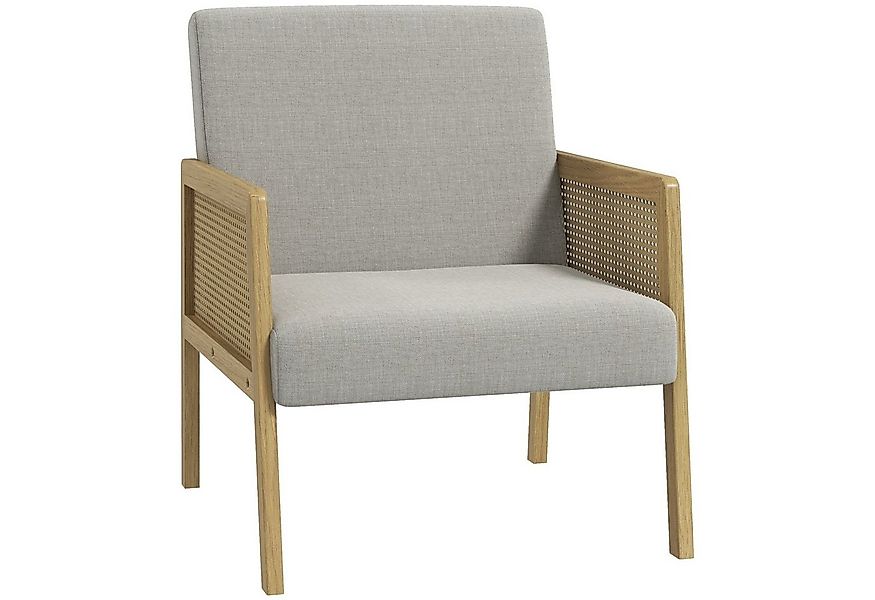 HOMCOM Relaxsessel Gepolsterter Loungesessel mit Armlehne in Rattanoptik (A günstig online kaufen