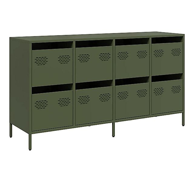 vidaXL Sideboard Sideboard Olivgrün 135x39x73,5 cm Kaltgewalzter Stahl (1 S günstig online kaufen