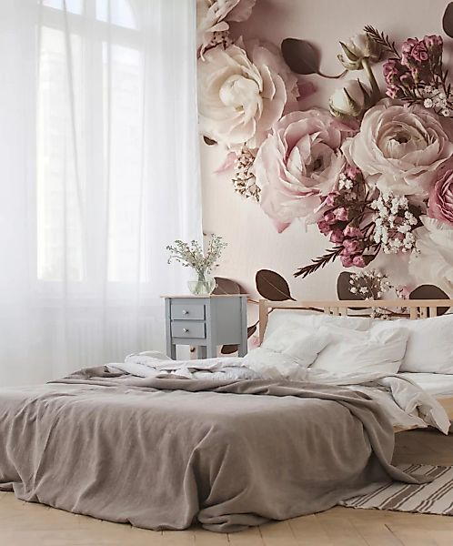 living walls Fototapete »ARTist Flat Lay Flower«, Vlies, Wand, Schräge günstig online kaufen