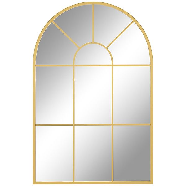 HOMCOM Wandspiegel mit Metallrahmen Hängespiegel Dekospiegel günstig online kaufen