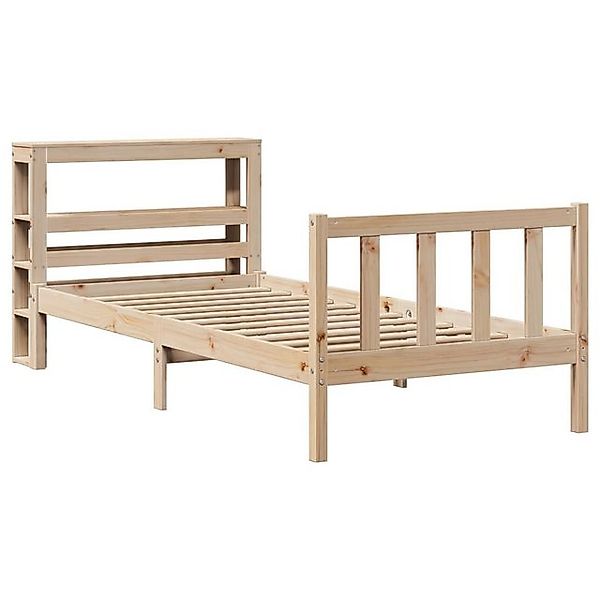 vidaXL Bett Massivholzbett ohne Matratze 75x190 cm Kiefernholz günstig online kaufen