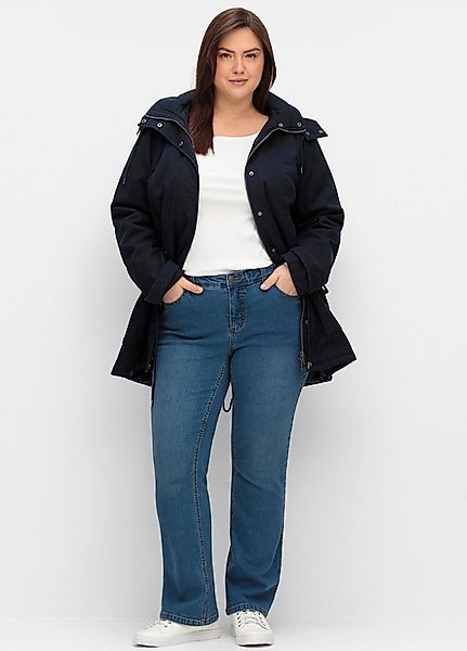 Sheego Bequeme Jeans Bootcut-Jeans . SUSANNE ideal bei viel Bauch und schma günstig online kaufen