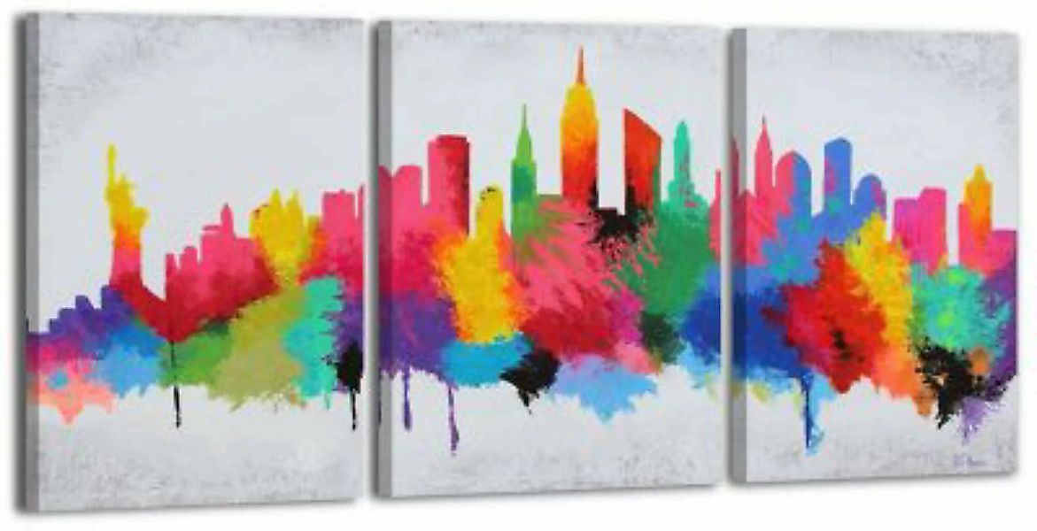 YS-Art™ "Gemälde Acryl ""Gute Laune 2"" handgemalt auf Leinwand 140x70 cm" günstig online kaufen