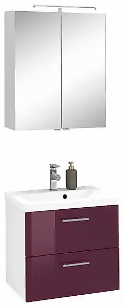 welltime Badmöbel-Set "Venedig" 2 Stk. tlg. Spiegelschrank und Waschplatz günstig online kaufen