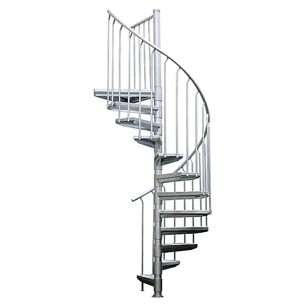 Treba Außenspindeltreppe Arizona 11 Stufen mit Podest Ø 180 cm Höhe bis 270 günstig online kaufen