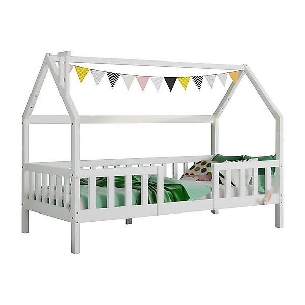 PHOEBE CAT Kinderbett, Hausbett 90x200 mit Schornstein, Rausfallschutz und günstig online kaufen