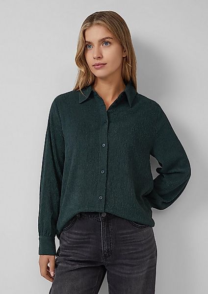 s.Oliver Langarmbluse Bluse Elastisch Strukturbluse mit Raffung am Rücken günstig online kaufen