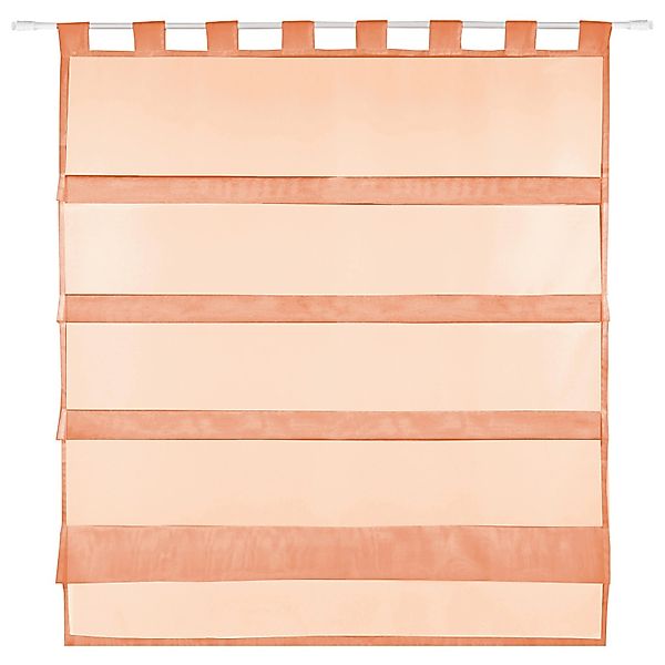 Bestlivings Sky Gardine Raffoptik Schlaufe 90 cm x 110 cm Apricot günstig online kaufen