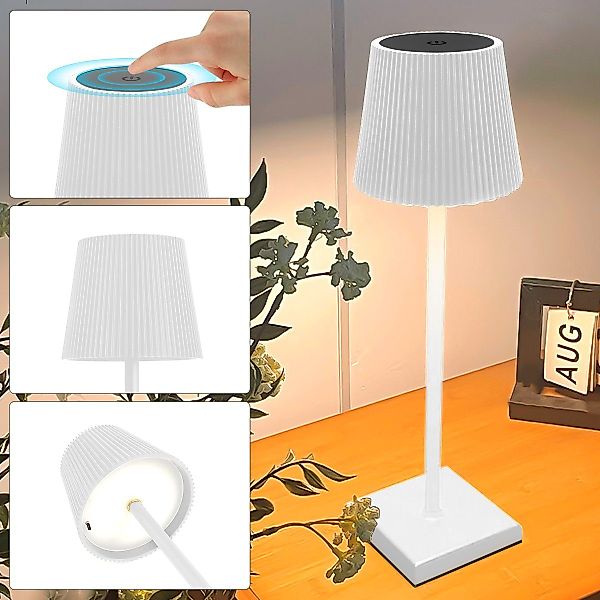 Simloveve LED Tischleuchte Tischlampe Kabellos Aufladbar, günstig online kaufen