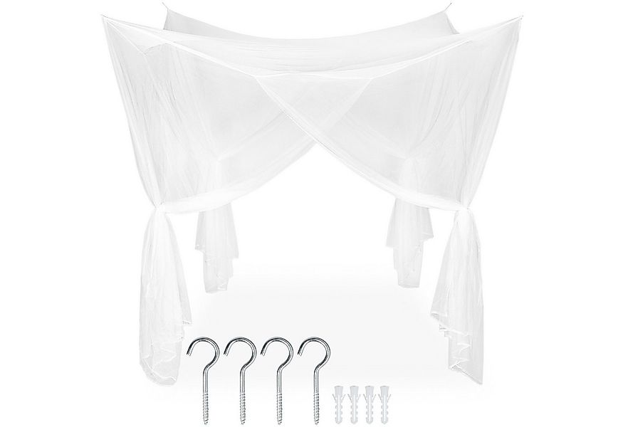 tectake Moskitonetz Fliegennetz für Einzel- und Doppelbetten, für Einzel- u günstig online kaufen