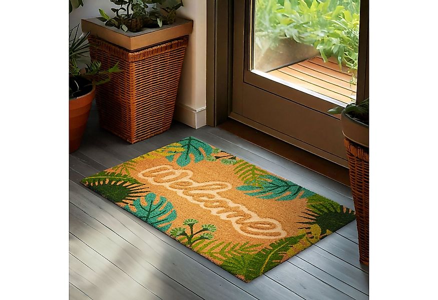 BRUBAKER Fußmatte Blumen und Pflanzen - 45 x 75 cm Schmutzfangmatte - Kokos günstig online kaufen