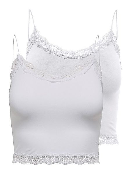 ONLY Trägertop ONLVICKY LACE SEAML 2-PACK CROPPED TOP (Packung, 2-tlg) günstig online kaufen