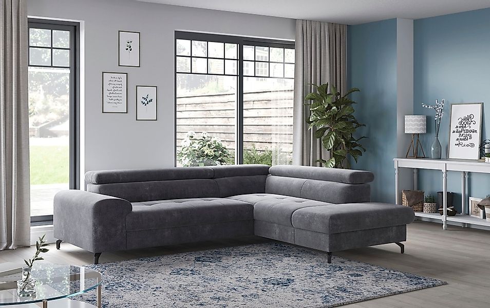 COTTA Ecksofa "Aura L-Form", mit Schlaffunktion, Bettkasten und Kopfteilver günstig online kaufen