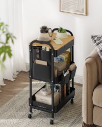 SONGMICS Beistellwagen, Rollwagen, Küchenwagen, Servierwagen, 45x30x77cm, günstig online kaufen