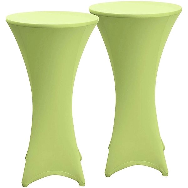 Beautissu Stella Stehtischhusse Ø 80cm Hellgrün 2tlg günstig online kaufen
