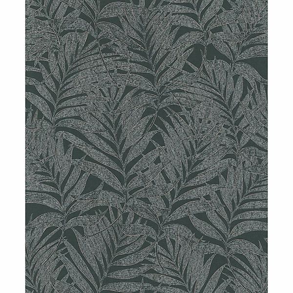 Marburg Vliestapete Habitat Floral Schwarz-Silber FSC® günstig online kaufen