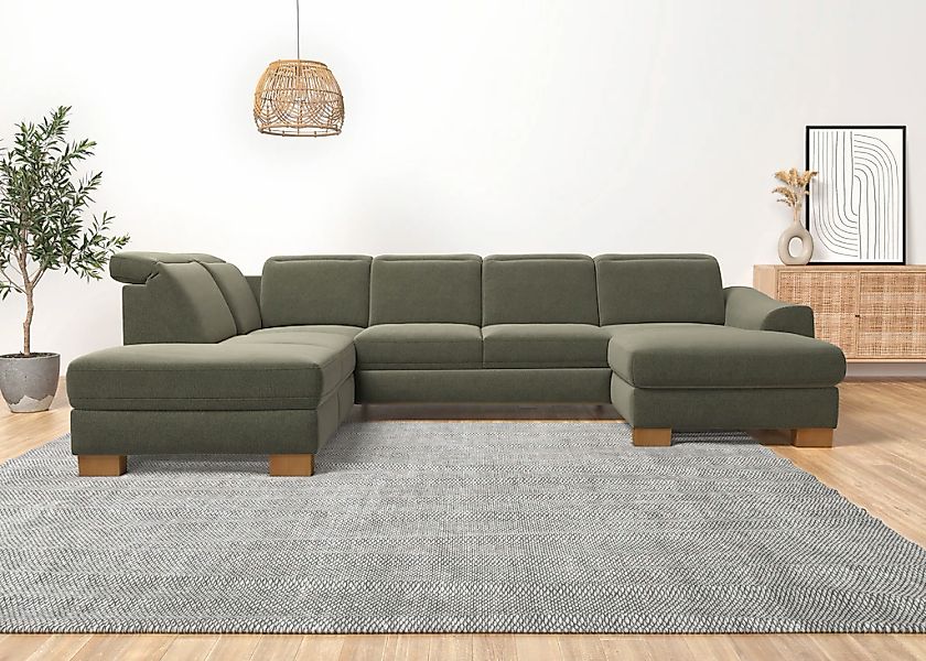 Home affaire Wohnlandschaft "Dundee U-Form" wahlweise mit Kopfteilverstellu günstig online kaufen