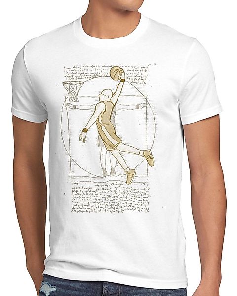 style3 T-Shirt Vitruvianischer Basketballspieler korb da vinci mensch baske günstig online kaufen