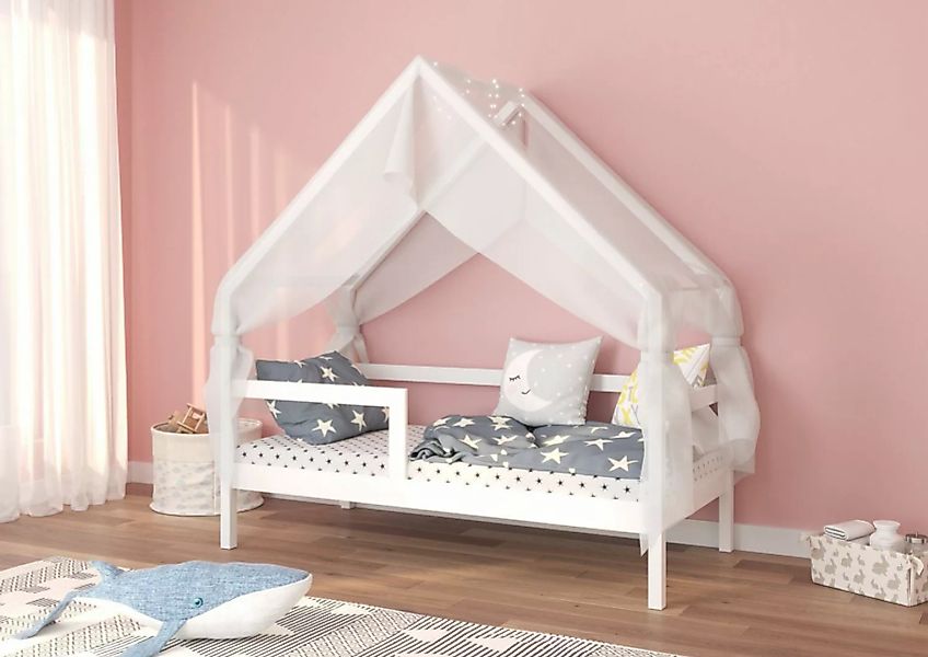 Domando Kinderbett Kinderbett Rieti in Weiß Matt, Breite 80cm, schickes Hau günstig online kaufen