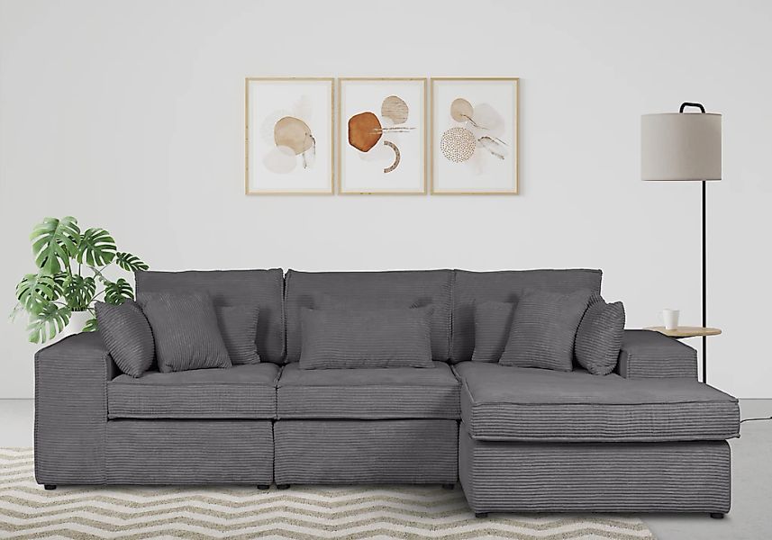 OTTO home Ecksofa "Florid L-Form" 3 Teile, bestehend aus Modulen, viele Bez günstig online kaufen