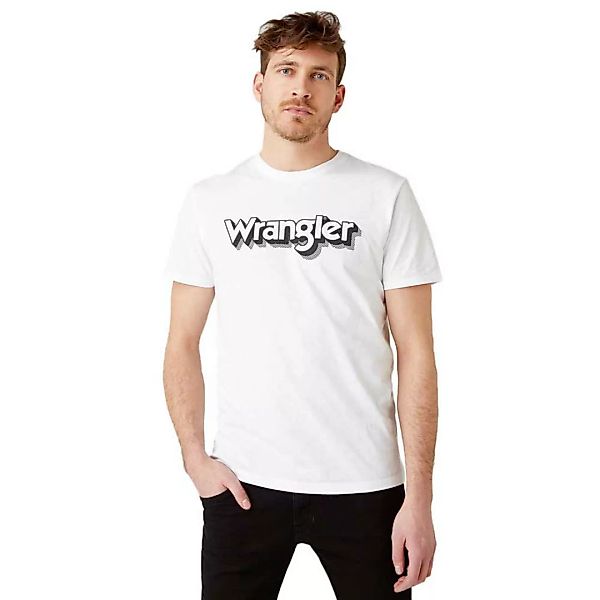 Wrangler Logo Kurzärmeliges T-shirt L White günstig online kaufen