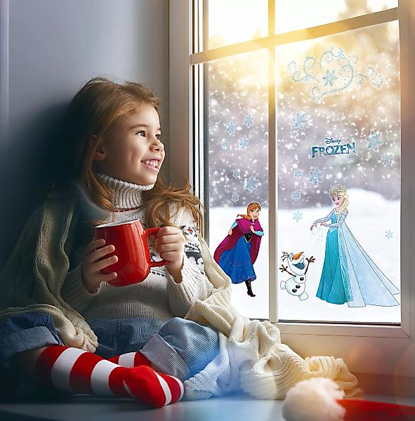 Komar Fensterbild "Disney Fenstersticker - Frozen Snowflake - Größe 31 x 31 günstig online kaufen