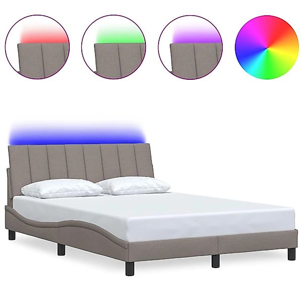 vidaXL Bettgestell ohne Matratze Hanko Taupe 120x200 cm Stoff 3310451 günstig online kaufen