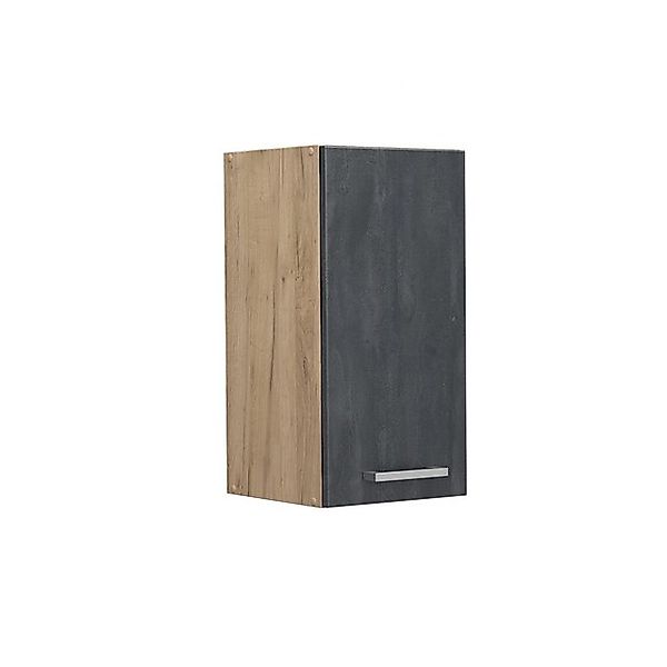 Vicco Hängeschrank R-Line, Schwarz Beton/Goldkraft Eiche, günstig online kaufen