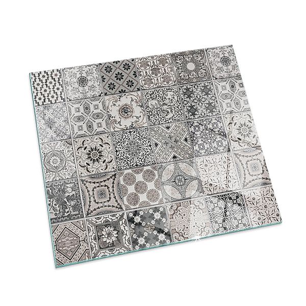 Tulup Glasplatte für Kamin Dekorative Fliesenmuster Glasbodenplatte für Kam günstig online kaufen