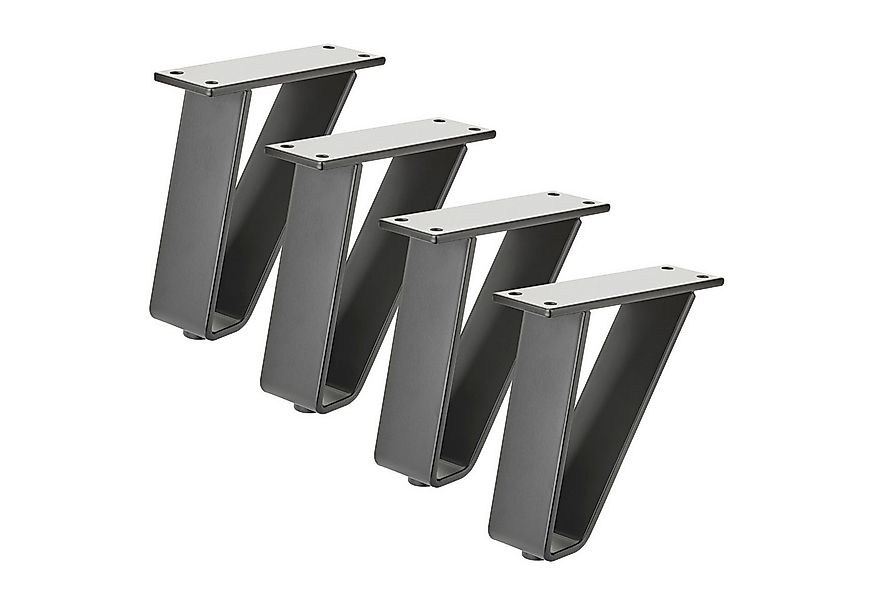 SO-TECH® Möbelfuß TANGO schwarz matt, belastbar bis 150 kg pro Fuß Sockelfu günstig online kaufen