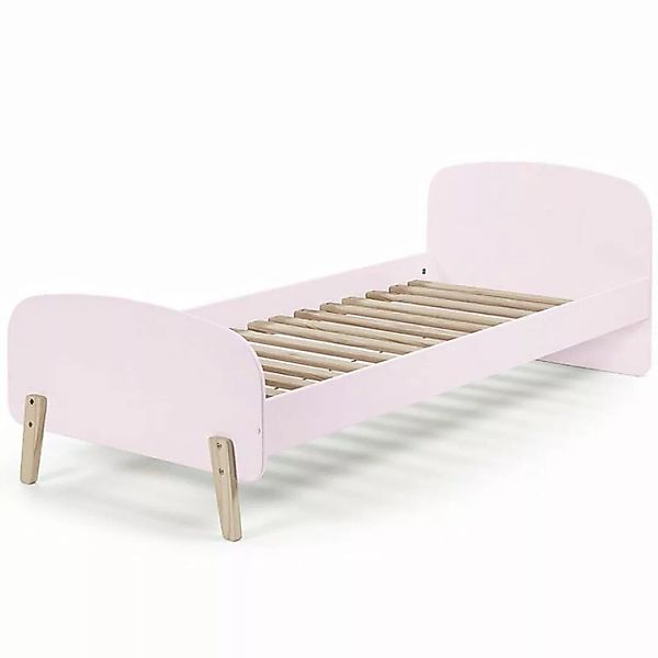 Einzelbett Jugendbett SLIGO-12 90x200 cm rosa lackiert mit massiven Füßen, günstig online kaufen