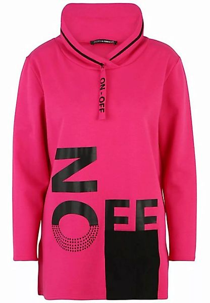 Doris Streich Longshirt Sweatshirt mit Motivprint und Nylon-Tasche mit mode günstig online kaufen