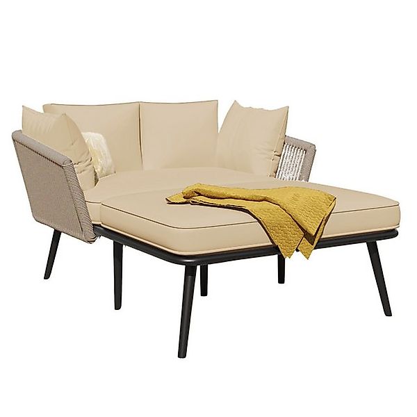 Odikalo Gartensofa Sonnenliege Gartenlounge Sonneninsel Schlafsofa Gartenmö günstig online kaufen