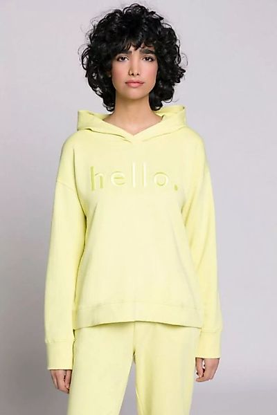 Gina Laura Sweatshirt Hoodie Sweater HELLO-Stickerei Kapuze Langarm günstig online kaufen