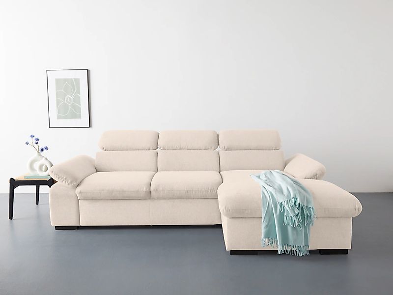 COTTA Ecksofa "Lola L-Form mit Kopfteilfunktion & Hocker", (Set, mit Hocker günstig online kaufen