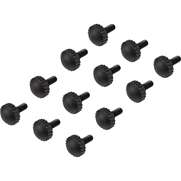 Fußkappen für Balkon-Set Whitton 3-tlg. Aluminium Schwarz günstig online kaufen