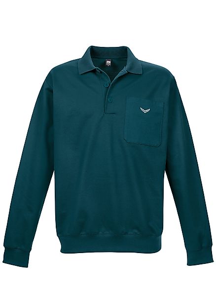 Trigema Sweatshirt TRIGEMA Langarm Polo aus günstig online kaufen