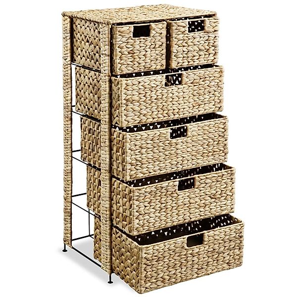 vidaXL Fächerschrank Lagereinheit mit 6 Körben 47 x 37 x 100 cm Wasserhyazi günstig online kaufen