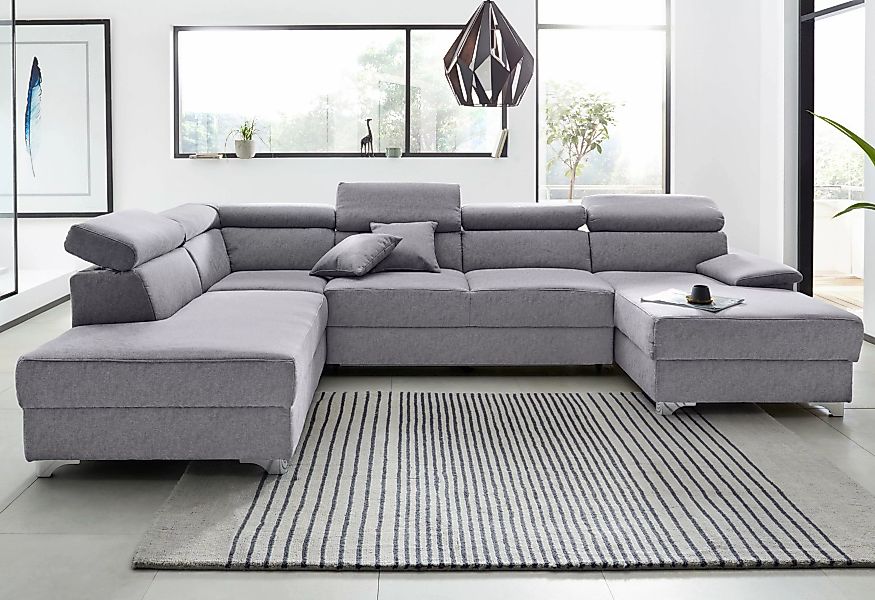 DOMO collection Wohnlandschaft "Mira, inklusive Kopfteilverstellung für meh günstig online kaufen