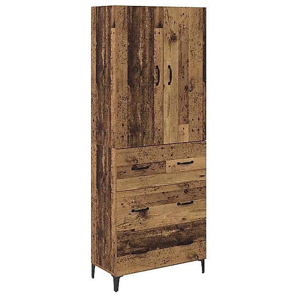 vidaXL Highboard Wandmontiert Altholz 69,5 x 34 x 180 cm Holzwerkstoff 3415 günstig online kaufen