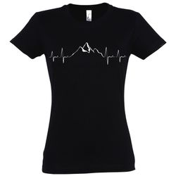 Youth Designz T-Shirt Heartbeat Mountain Damen günstig online kaufen