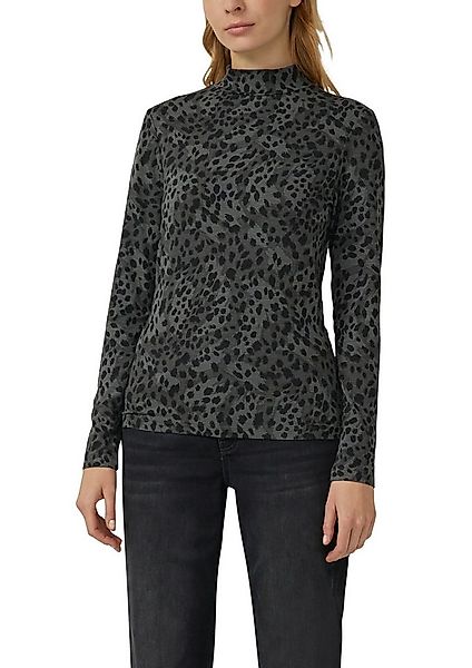 s.Oliver Langarmshirt mit Stehkragen und aus Viskose-Stretch günstig online kaufen