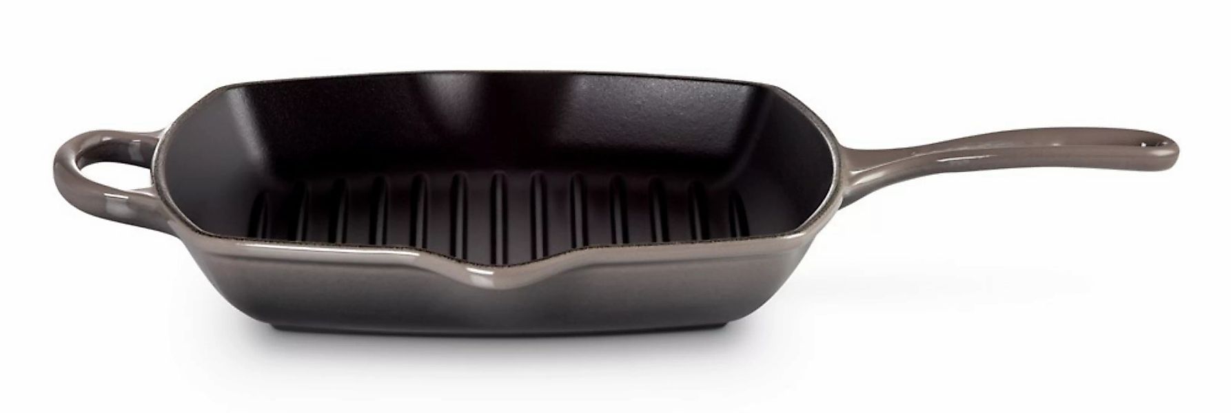 Le Creuset Grillpfanne Quadratisch Signature Gusseisen Flint Grau 26cm günstig online kaufen