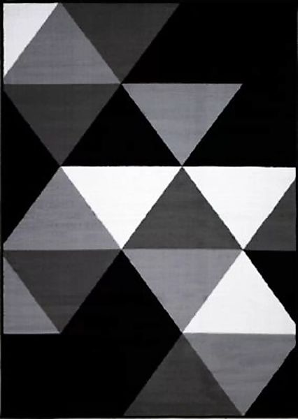 Carpetilla Designteppich Floransa Kurzflor schwarz Gr. 85 x 150 günstig online kaufen