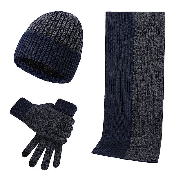 Blusmart Mütze & Schal Farbblock-Strickschal, Mütze, günstig online kaufen